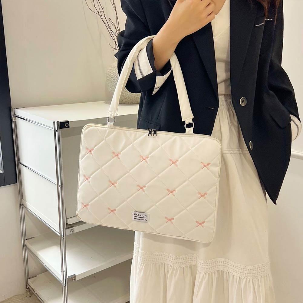 Laptop Sleeve - Shockproof Laptop Bags Cute Bow Embroidered