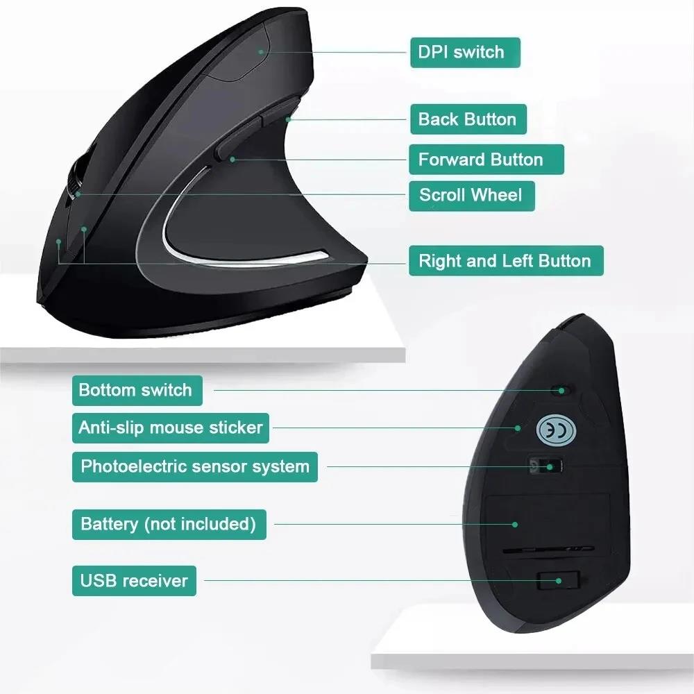 Vertical Mouse Ergonomic Mouse - Laptop Mouse recension och pris