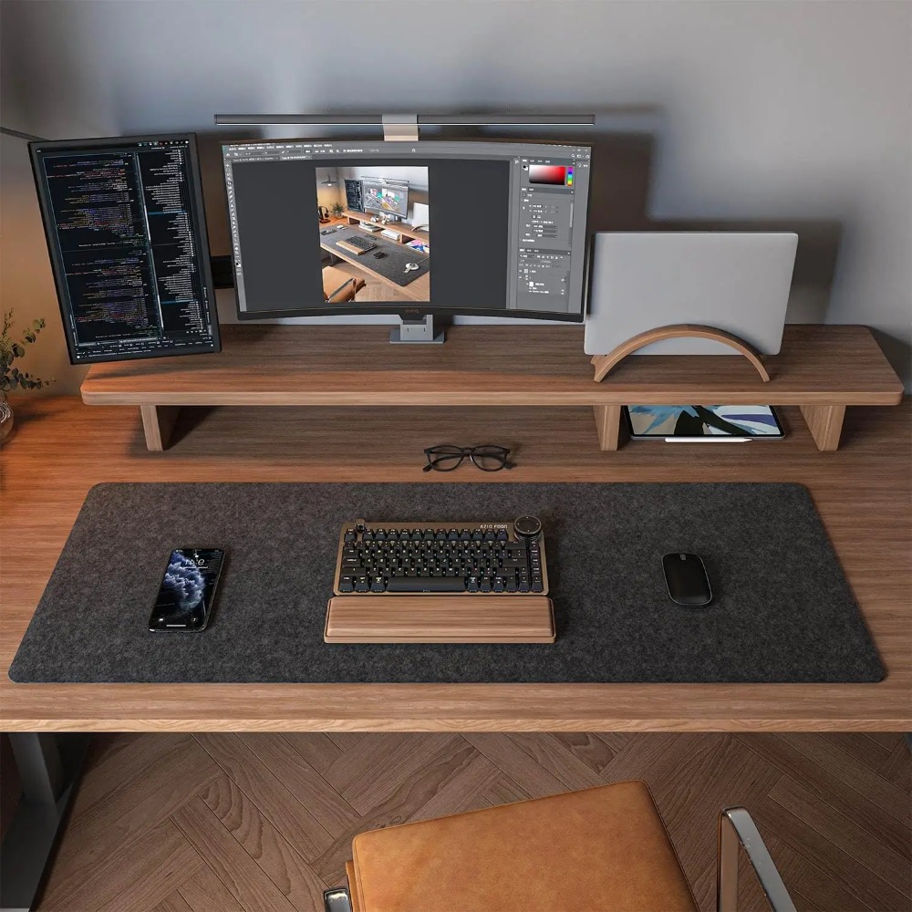 Felt Desk Mat Computer Mat for - Keyboard Cover recension och pris