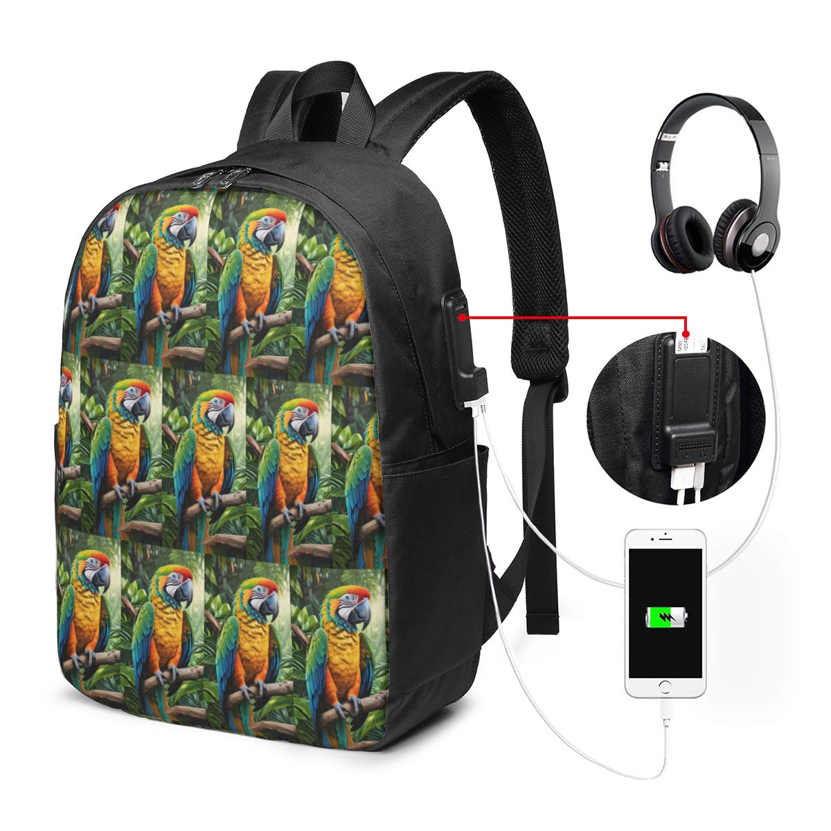 Cute Macaw Parrots Backpack Tr - Laptop Bag recension och pris